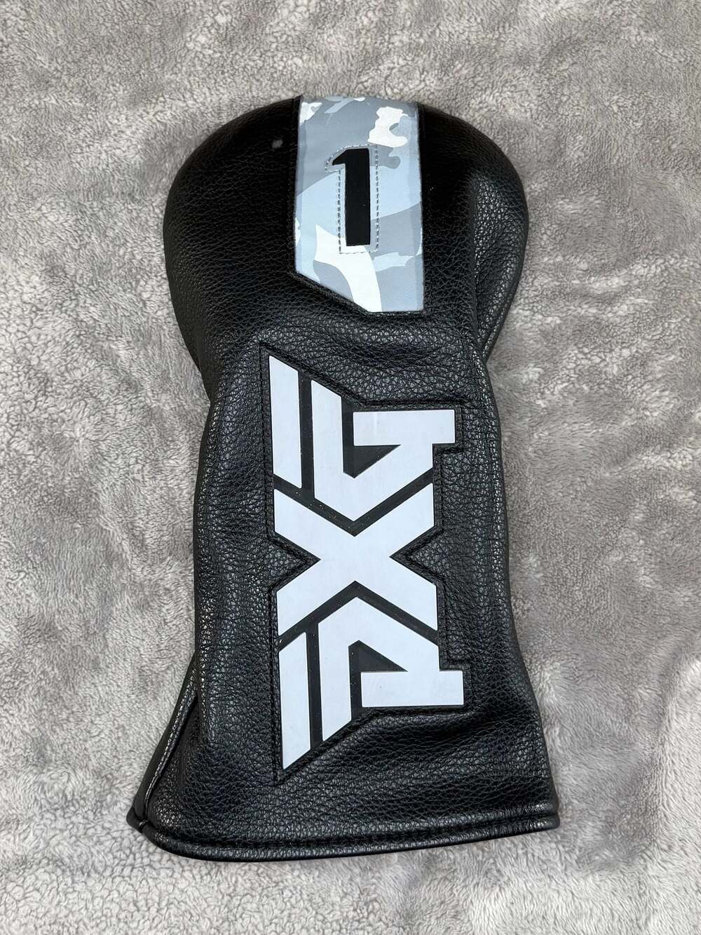 PXG Gen5 Textured Leather Driver Headcover - Black and White Camo, Size 1